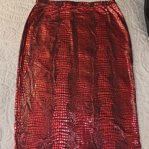 SHEIN Midi Snake Skin Pencil Skirt